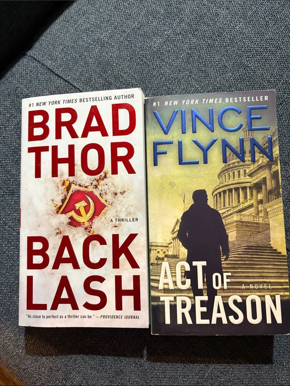 Brad Thor Backlash & Vince Flynn Act of Treason - Thriller Paperback Duo